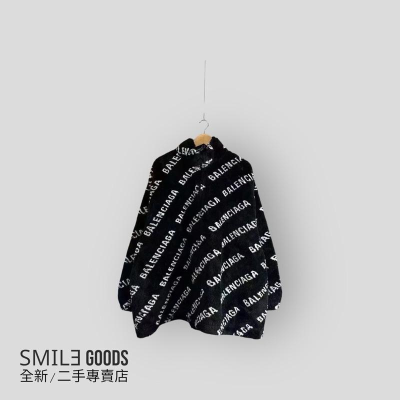 [SMILE] Balenciaga黑色泰迪滿logo皮草外套