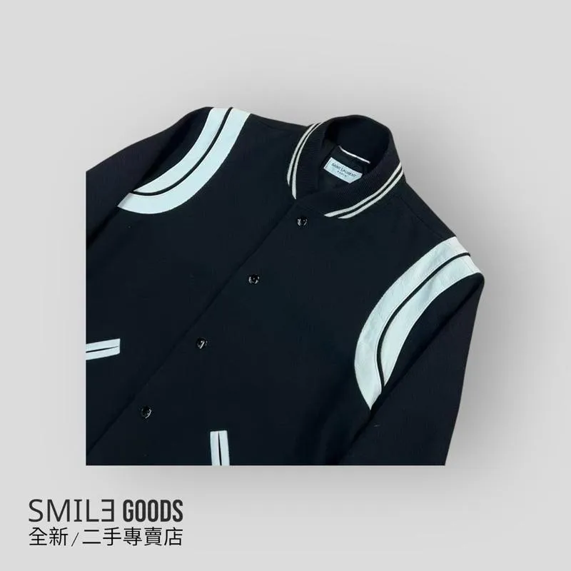 [SMILE] Saint Laurent黑白拼皮長袖夾克外套