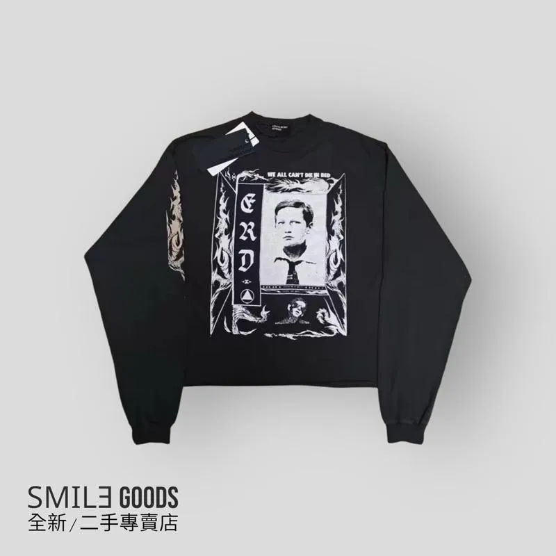 SMILE] Enfants Riches Deprimes ERD 24SS 黑灰色做舊人像長袖衛衣公平