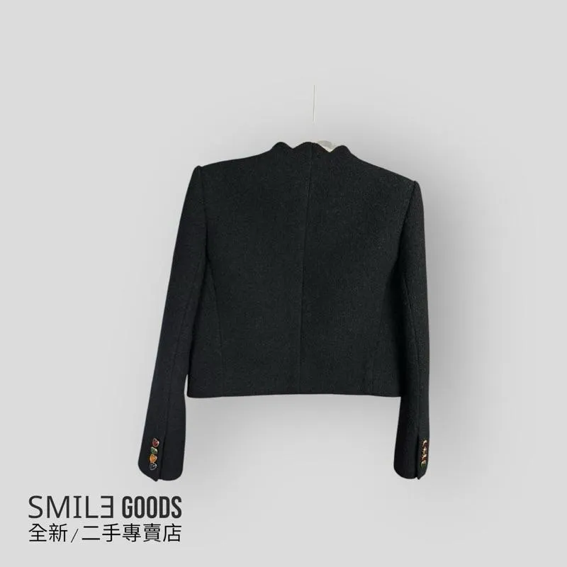 [SMILE] Saint Laurent 彩色愛心紐扣 波浪夾克 外套