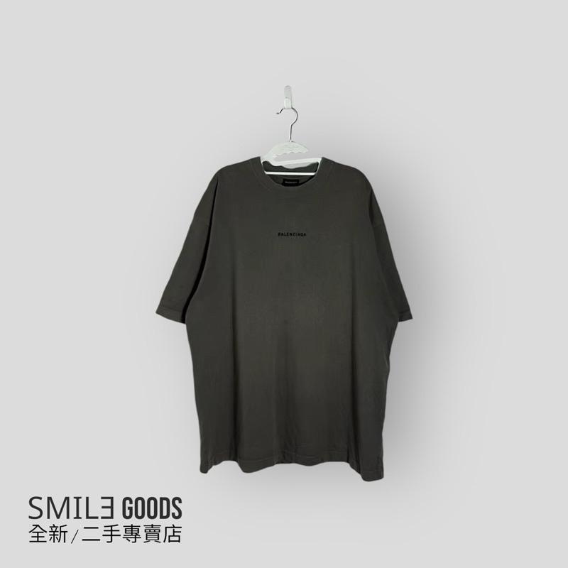 [SMILE] Balenciaga 碳黑背後刺繡logo短袖