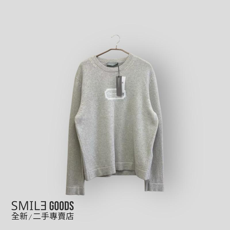 [SMILE] DIOR 灰色刺繡標語毛衣