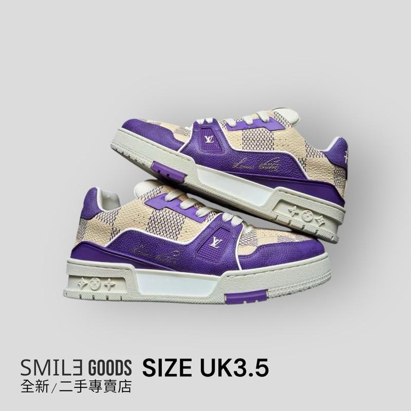 [SMILE] LOUIS VUITTON TRAINER 白紫棋盤格