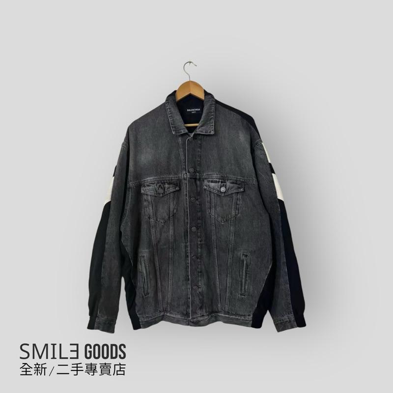 [SMILE] balenciaga字母logo拼接牛仔外套
