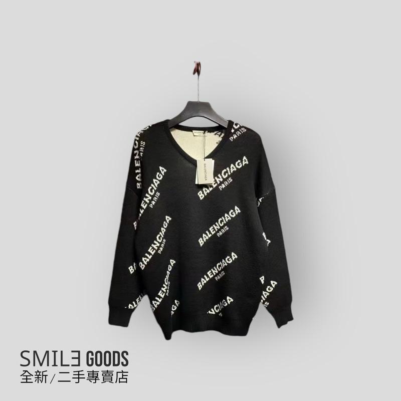 [SMILE] Balenciaga 巴黎世家 黑白滿版logo針織毛衣