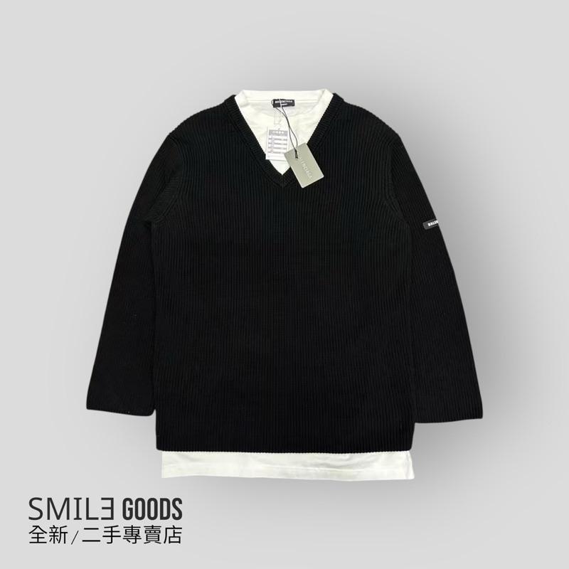 [SMILE] 巴黎世家Balenciaga 假兩件袖標毛衣
