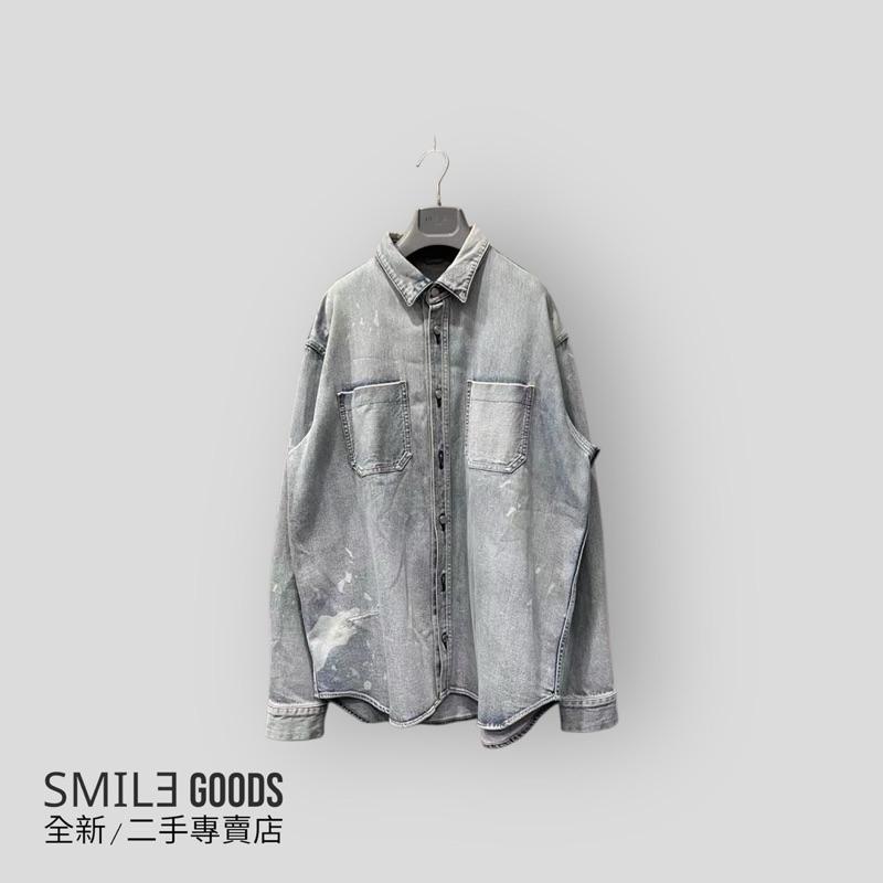 [SMILE] Dior刺繡標語Logo牛仔襯衫式夾克
