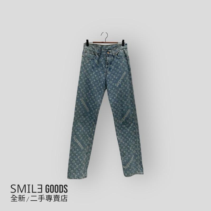 [SMILE] Louis Vuitton lv supreme藍色牛仔褲