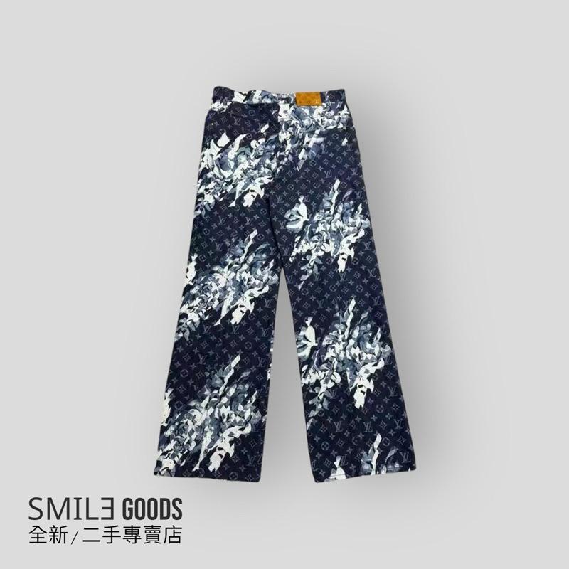 [SMILE] LV LouisVuitton 24 新款 花卉老花滿版 logo 牛仔褲