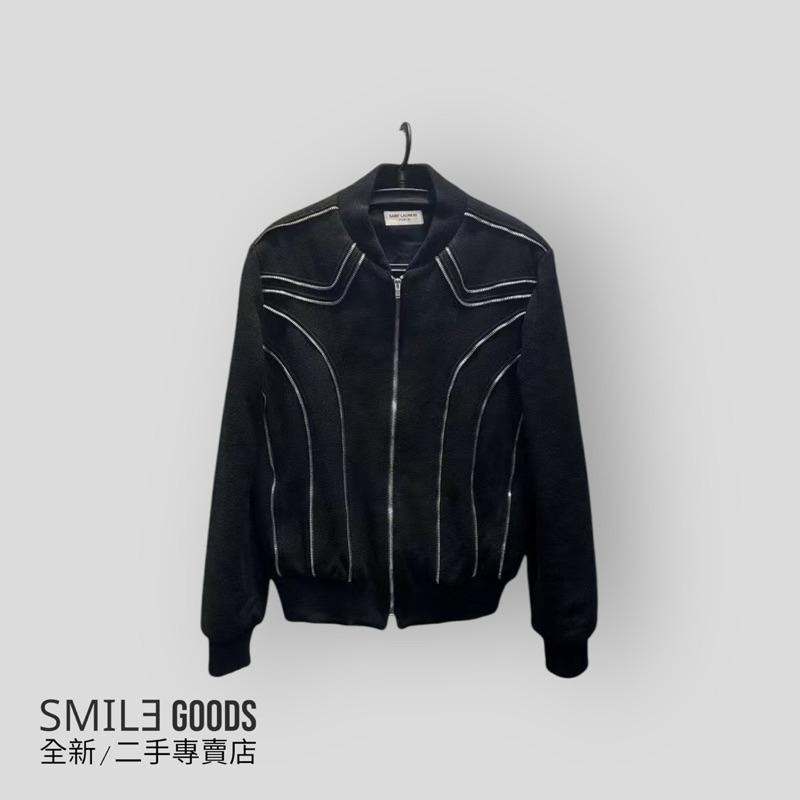 [SMILE] Saint Laurent paris 多拉鍊黑色拉鍊棒球服