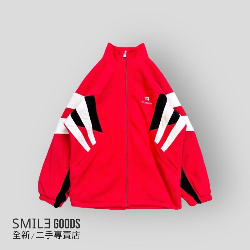 [SMILE] Balenciaga 巴黎世家Sporty B系列紅色刺繡logo搖粒絨棉服外套