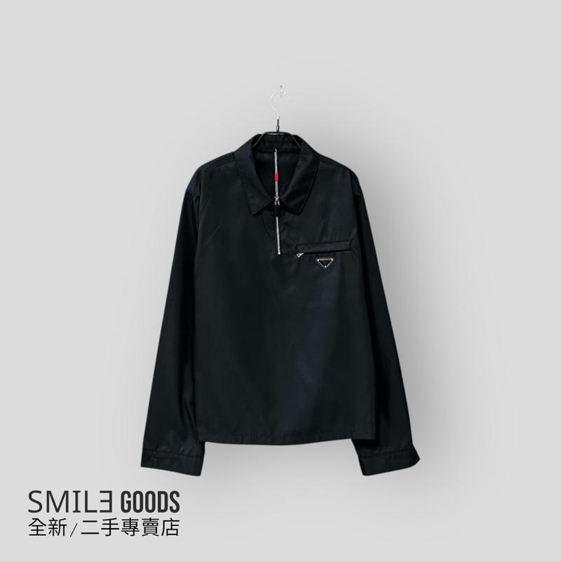 [SMILE] Prada 半拉鍊三角標再生尼龍套頭夾克