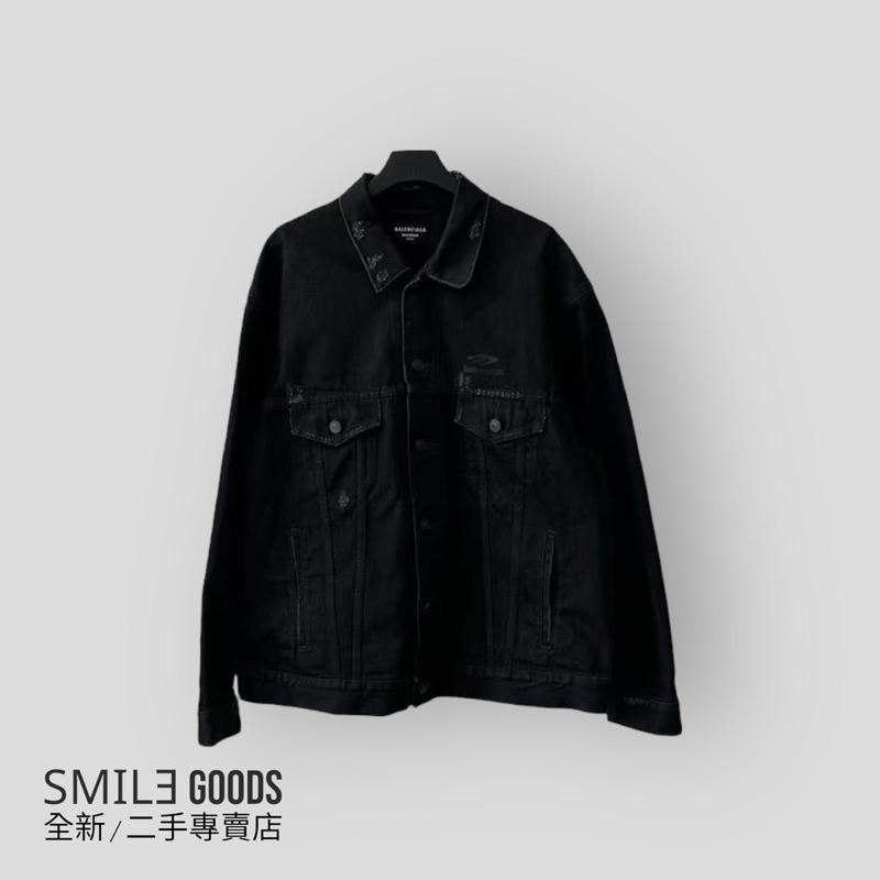 [SMILE] BALENCIAGA 巴黎世家 FW22 3B SPORTS ICON刺繡logo牛仔夾克外套