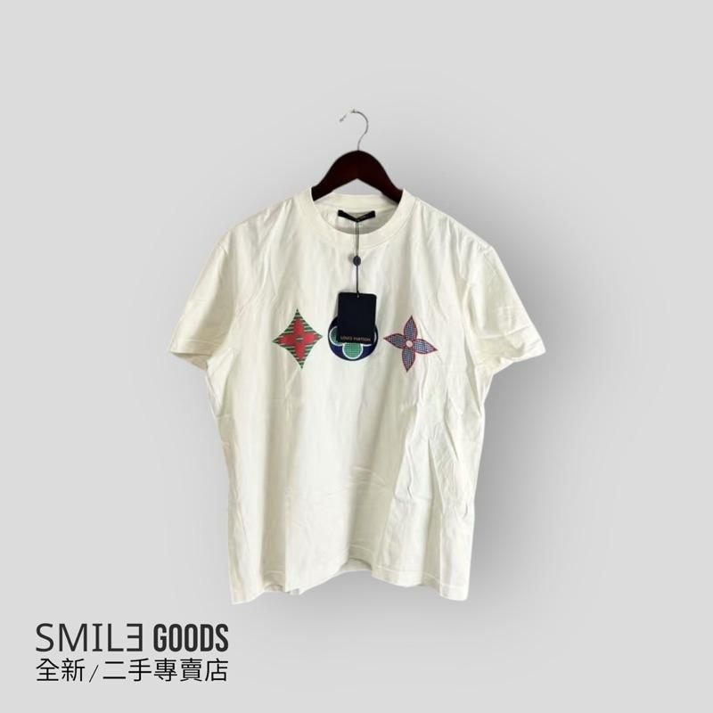 [SMILE] Louis Vuitton LV白色三花印花短袖