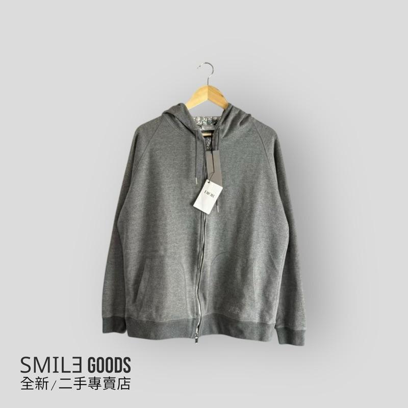 [SMILE] Dior灰色內裡滿版連帽拉鍊夾克