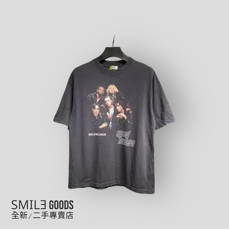 [SMILE] Balenciaga 樂隊人像短袖 泥染水洗灰 Speed Hunter