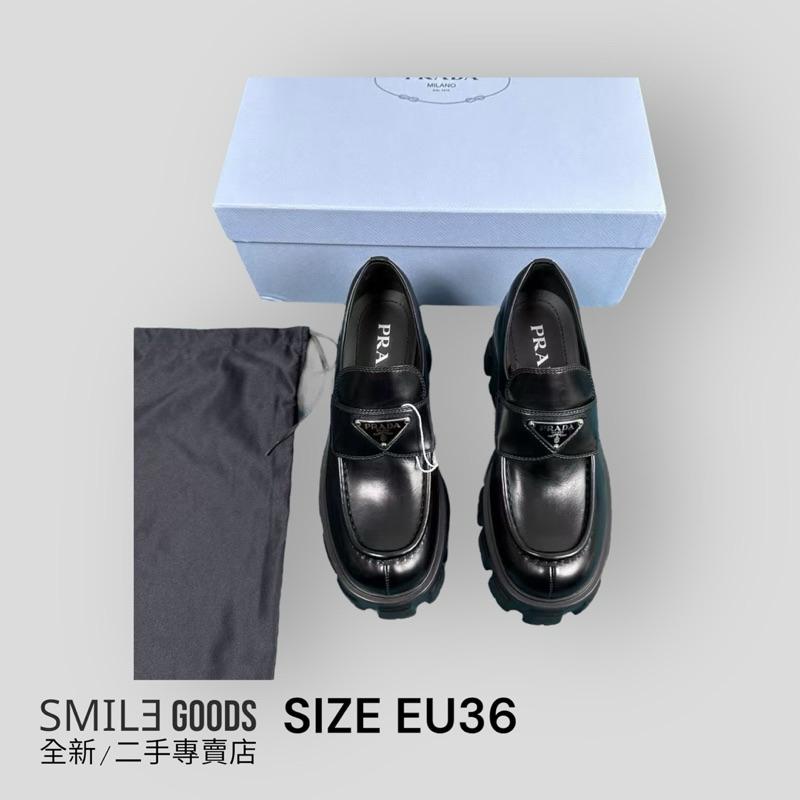 [SMILE] Prada monolith 厚底樂福鞋 黑色