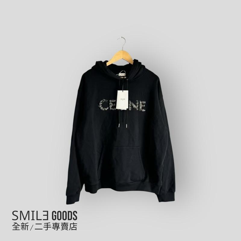 [SMILE] Celine黑色別針大Logo帽衫