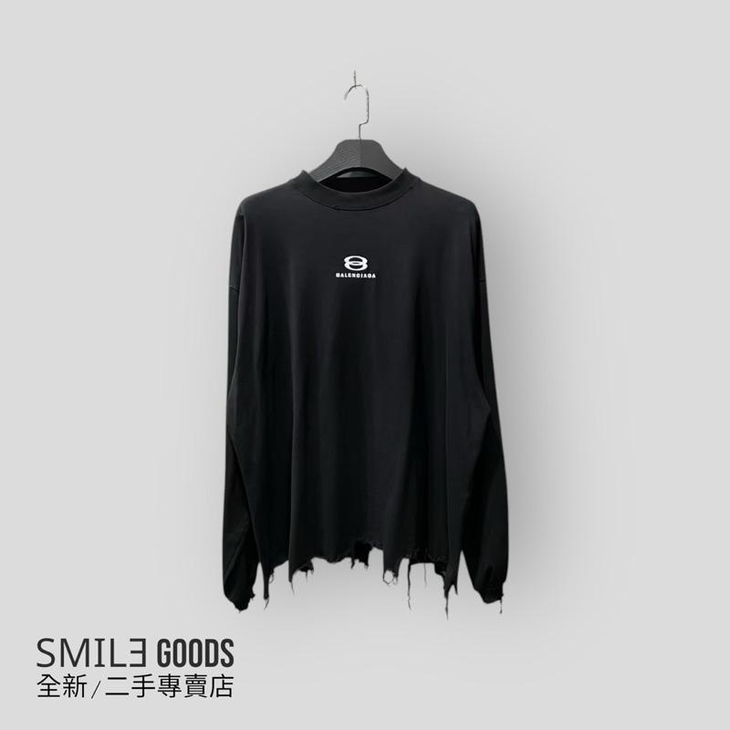 [SMILE] 巴黎世家Balenciaga24新款破壞刺繡Logo長袖