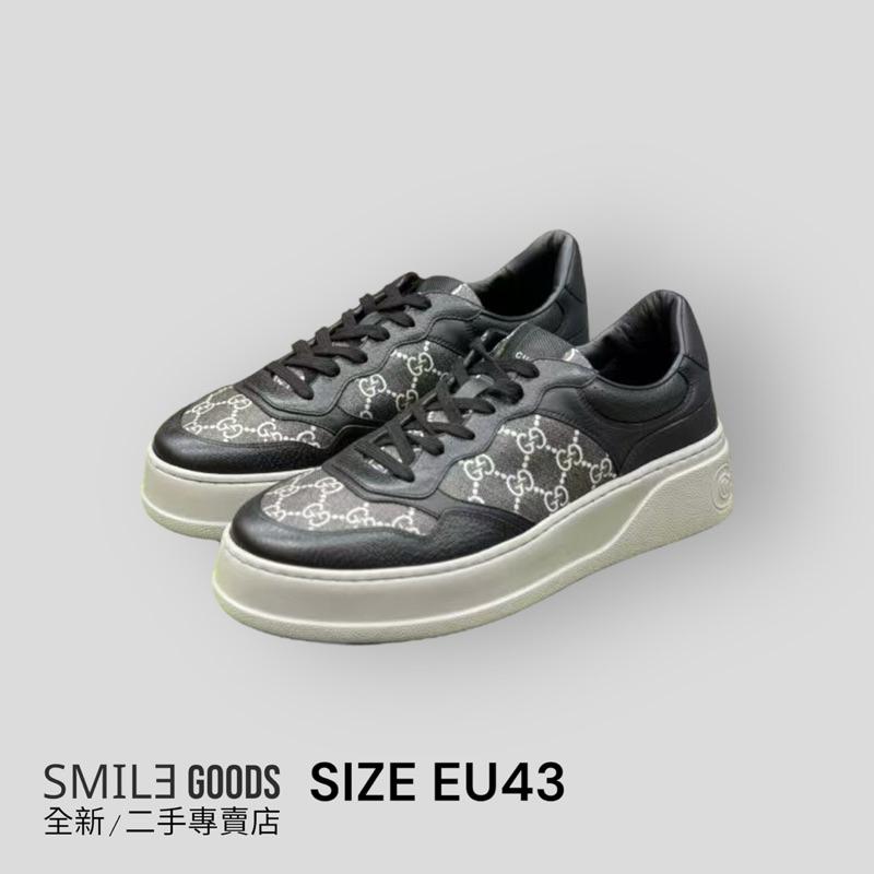 [SMILE] Gucci GG 牛皮 低筒鞋 男款 黑灰