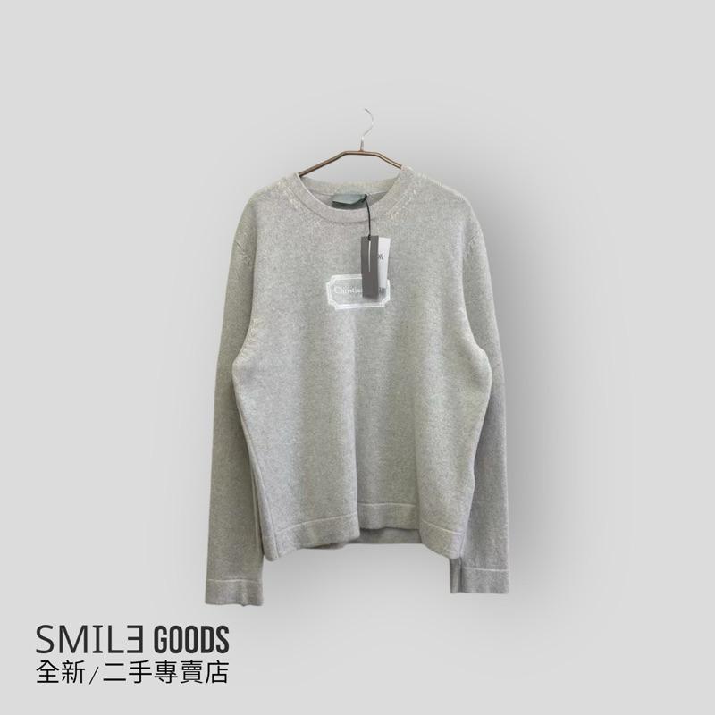 [SMILE] DIOR 灰色刺繡標語毛衣