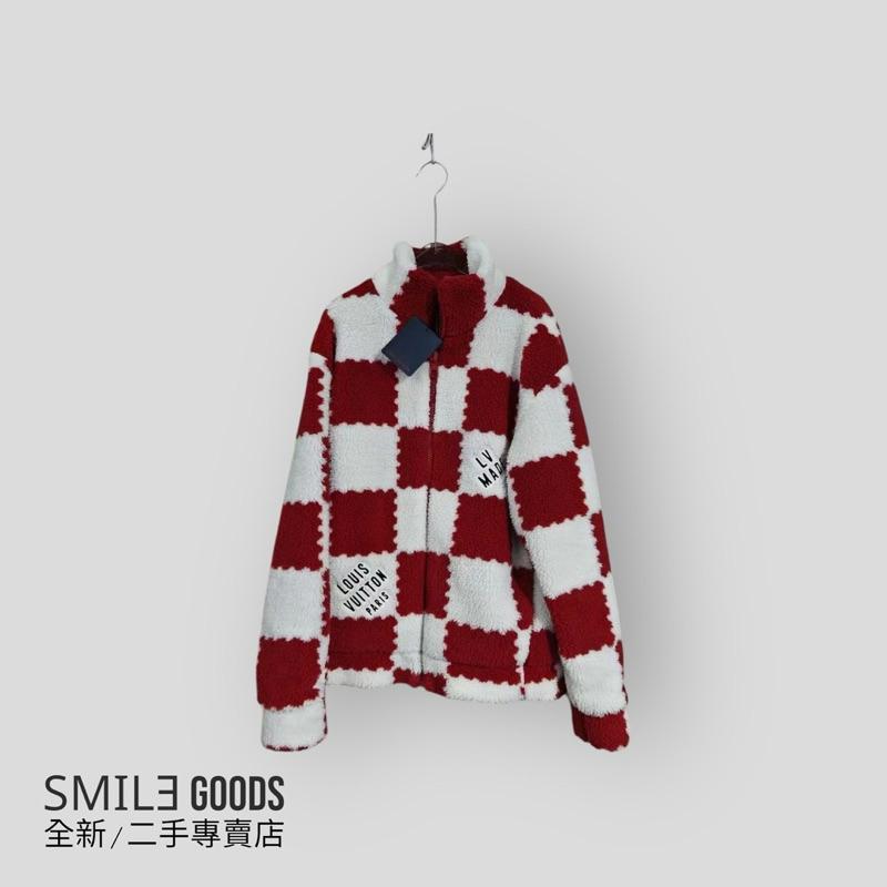[SMILE] Louis Vuitton nigo 聯名白紅棋盤格拉鍊泰迪外套