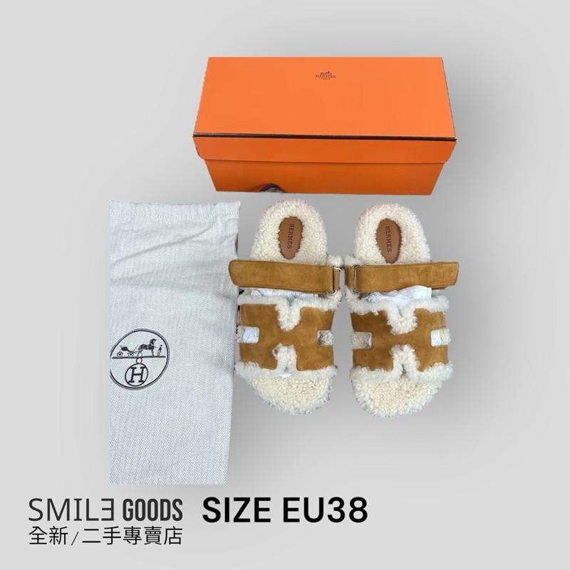 [SMILE] Hermes愛馬仕chypre泰迪拖鞋 棕色