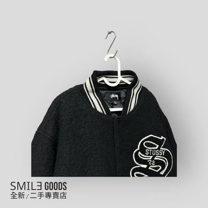 [SMILE] STUSSY FW22 字母logo羊毛棒球夾克外套