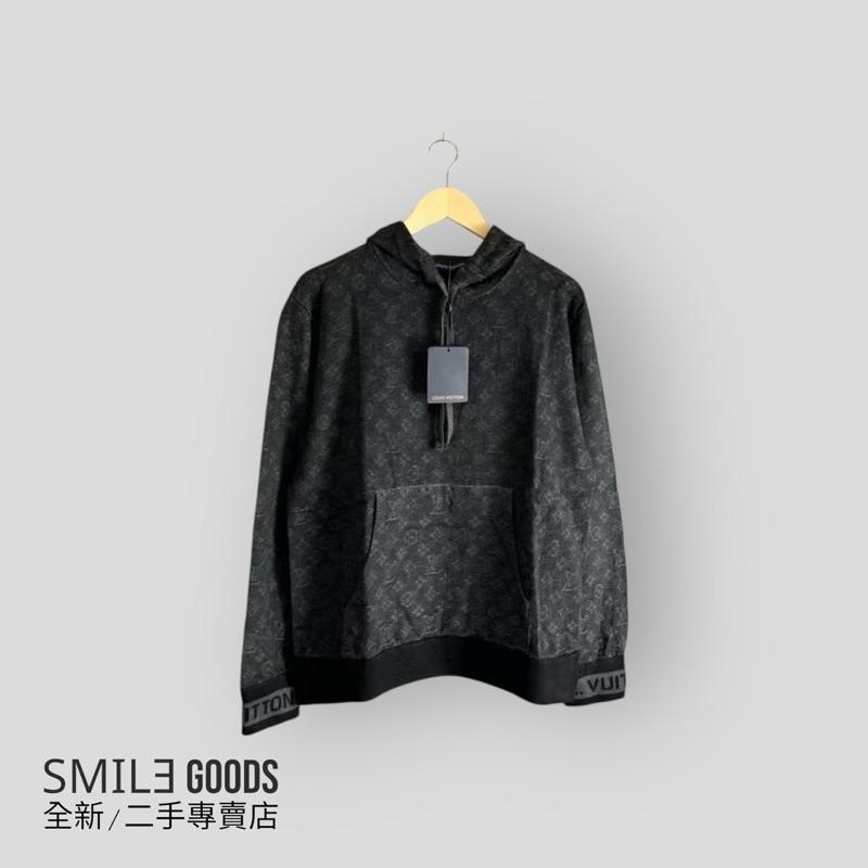 [SMILE] Louis Vuitton 黑灰色滿版暗紋羊毛帽衫