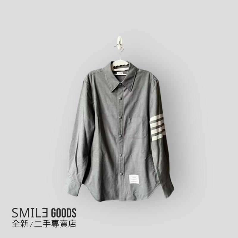 [SMILE] thom browne 灰色四條紋羊毛襯衫夾克