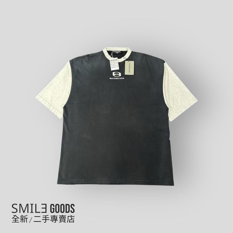 [SMILE] 巴黎世家Balenciaga 灰白拼接做舊雙環短袖
