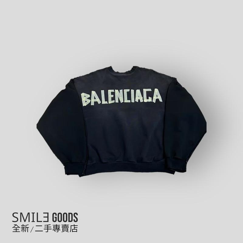 [SMILE] Balenciaga巴黎世家SS24雙穿做舊破壞長袖衛衣