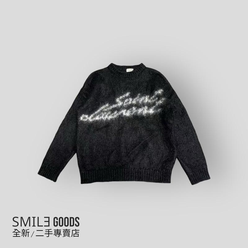 [SMILE] Saint Laurent 黑色字母提花馬海毛毛衣