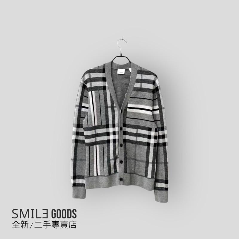 [SMILE] Burberry 灰色格紋針織開衫