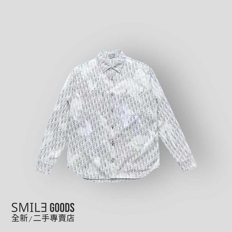 [SMILE] Dior 老花滿版logo暈染長袖牛仔襯衫外套