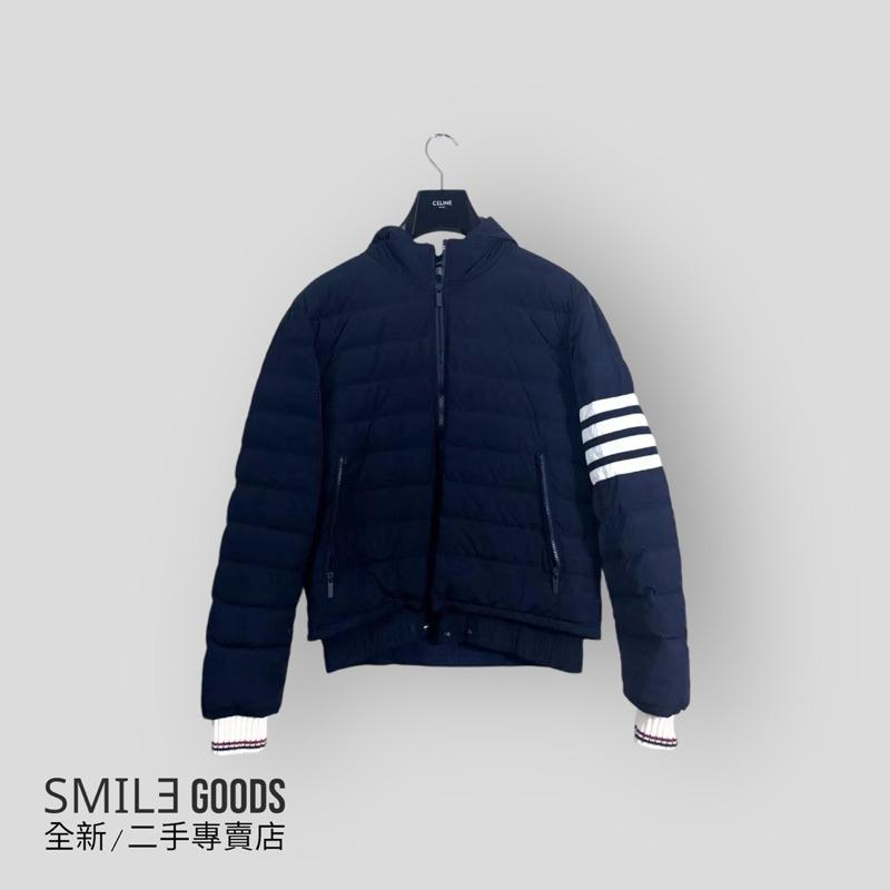 [SMILE] THOM BROWNE 純色條紋連帽夾克外套