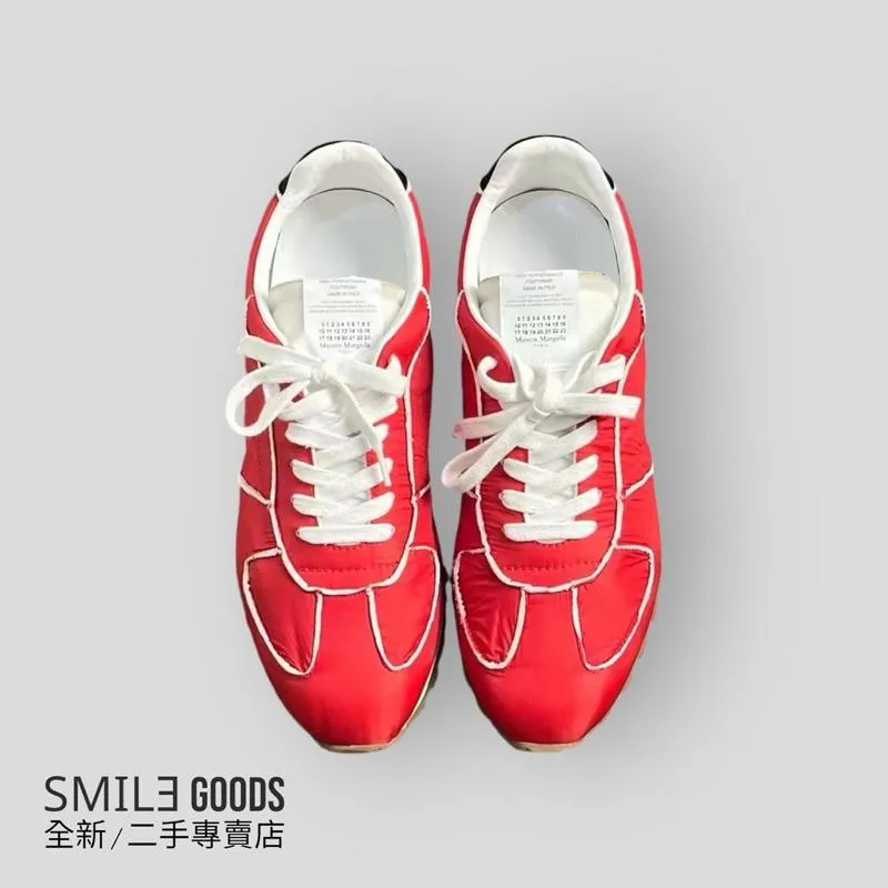 [SMILE] Maison Margiela 紅色圓頭系帶運動板鞋