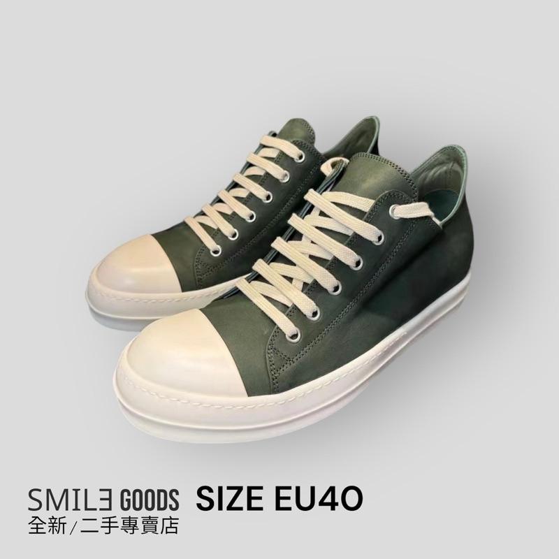 [SMILE] RickOwens 白綠 低筒板鞋