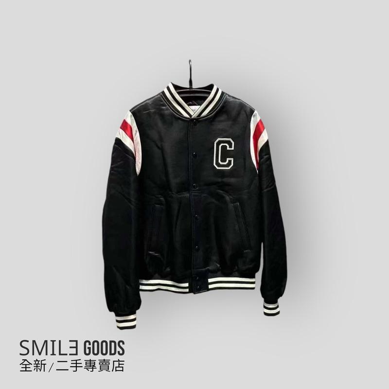 [SMILE] Celine 胸前字母C 背後字母 內襯夾棉 黑色棒球服