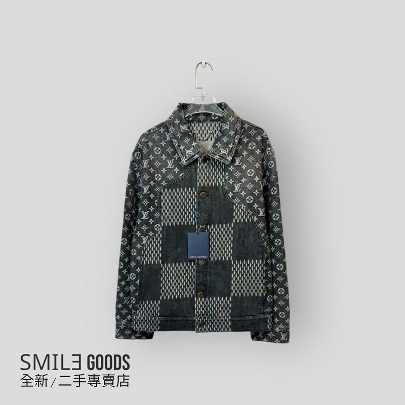 [SMILE] Louis Vuitton Lv nigo聯名款水洗灰老花滿logo牛仔外套
