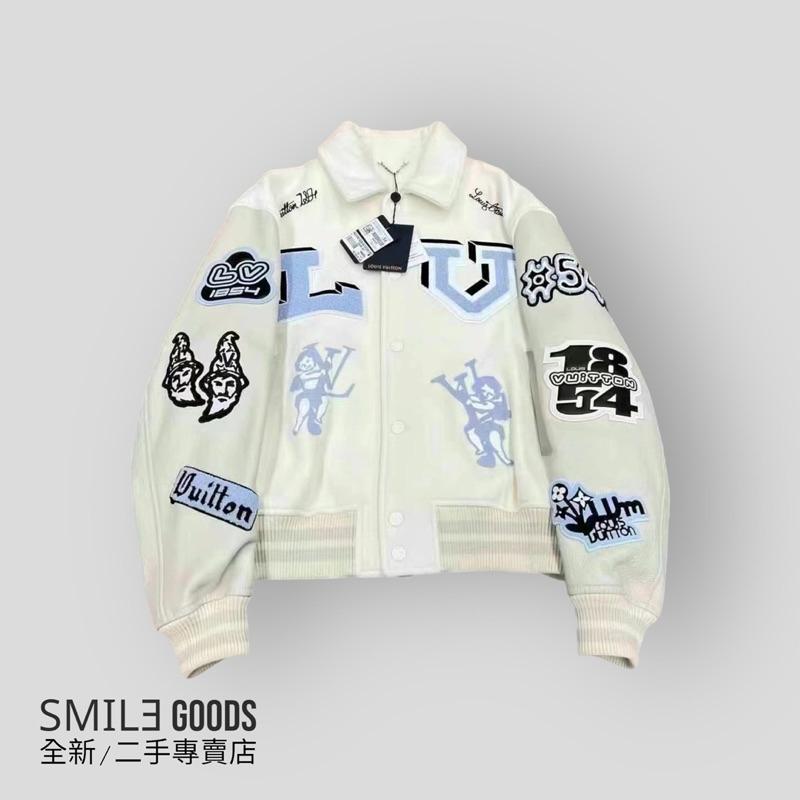 [SMILE] LV Louis Vuitton白藍兔八哥拼皮棒球夾克外套