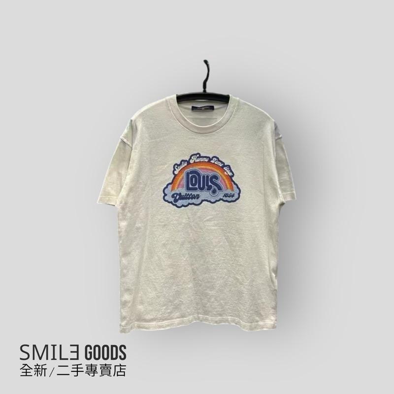 [SMILE] Louis Vuitton 胸前彩虹印花logo白色短袖