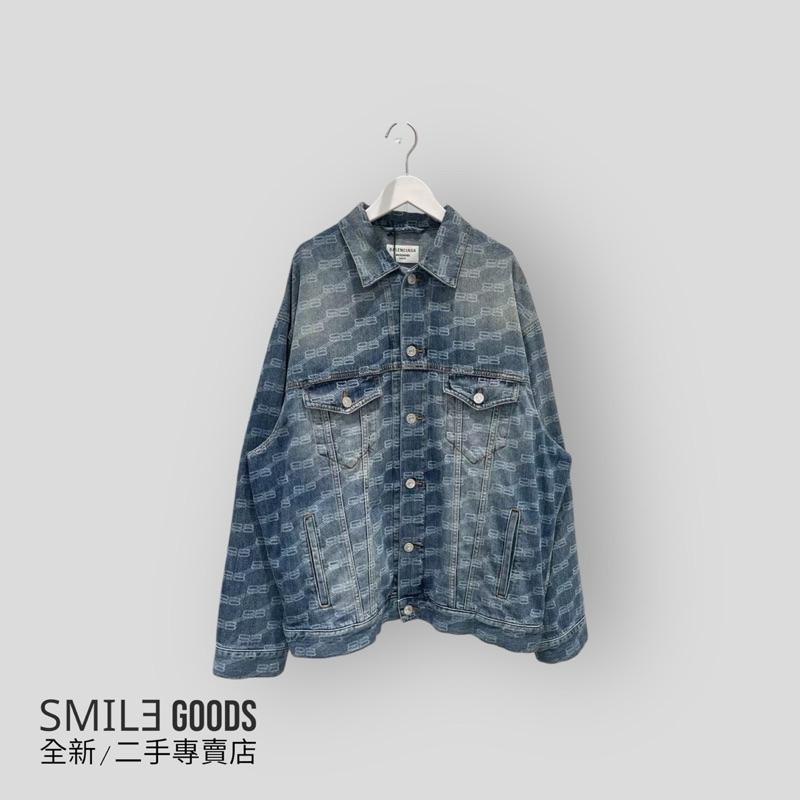 [SMILE] Balenciaga 滿logo鎖扣牛仔夾克