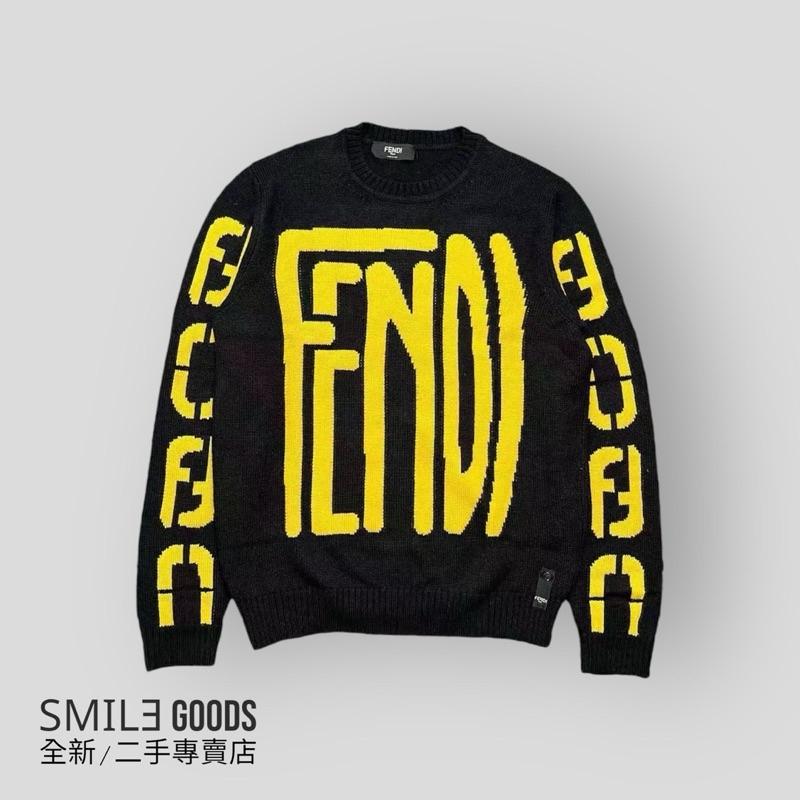 [SMILE] Fendi 大Logo黑色毛衣