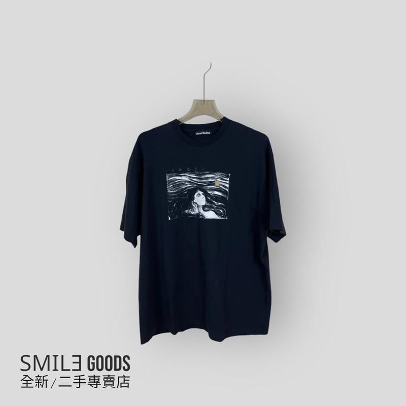 [SMILE] Acne Studios 黑色油畫藝術印花短袖