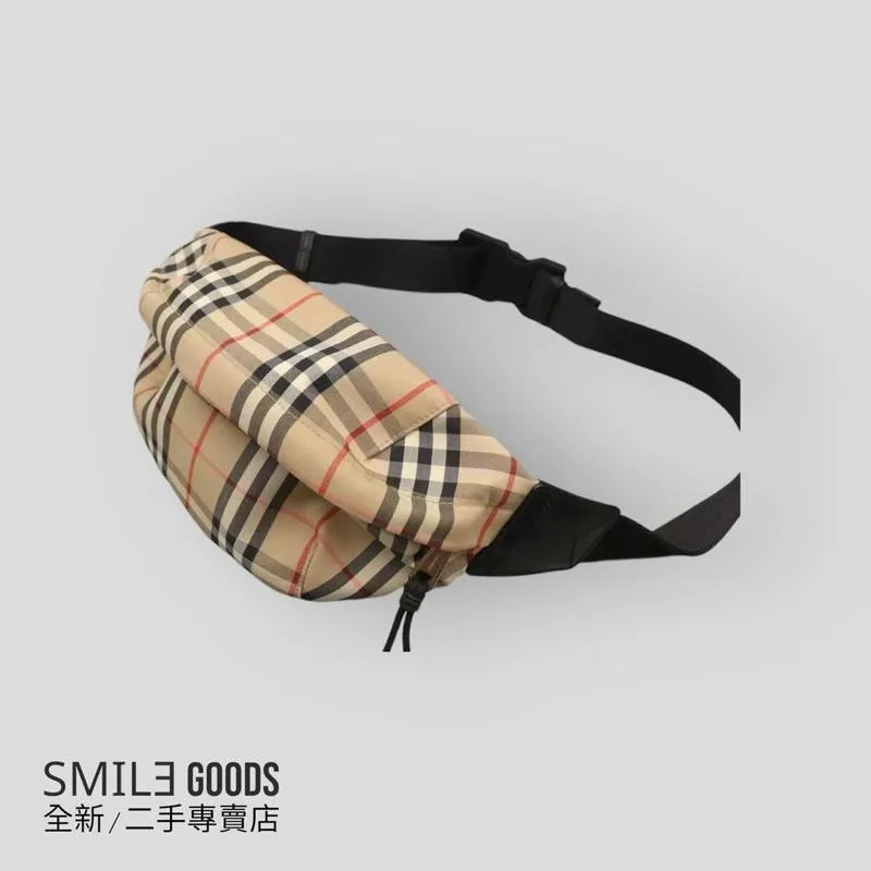 [SMILE] Burberry 條紋格子胸包 腰包