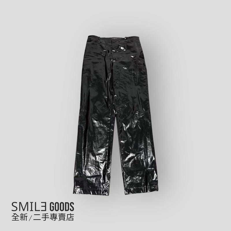 [SMILE] Balenciaga 黑色褶皺塗層長褲