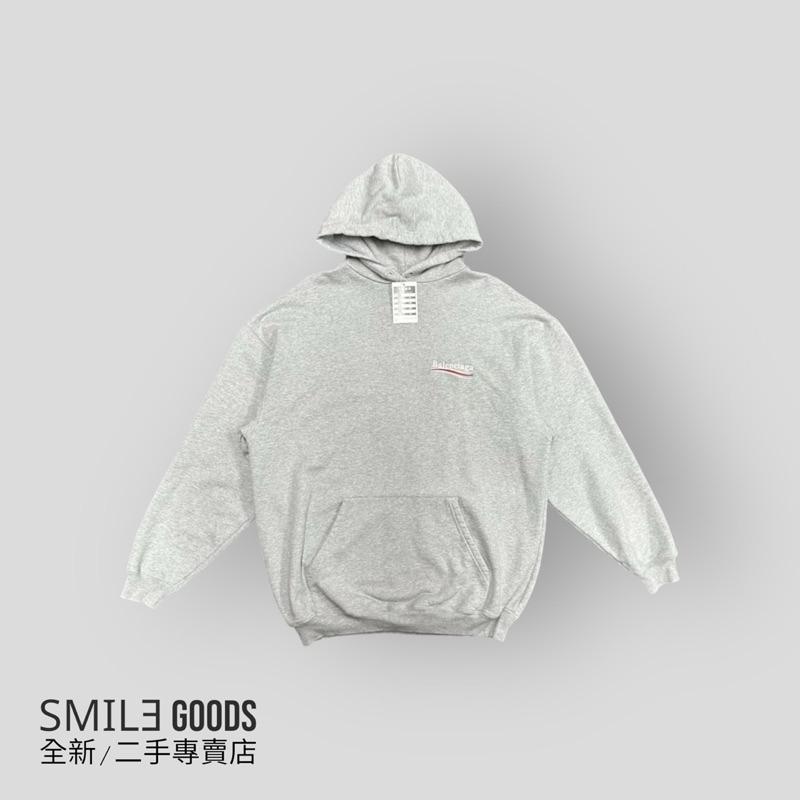 [SMILE] 巴黎世家Balenciaga 灰色刺繡可樂帽衫