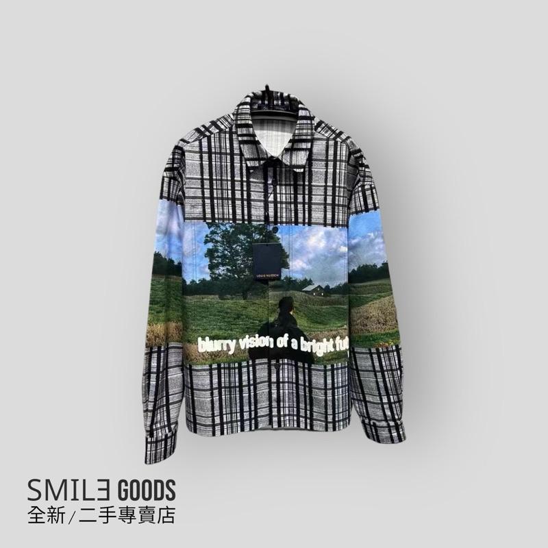 [SMILE] Louis Vuitton 風景畫 像片字母 格紋襯衫外套