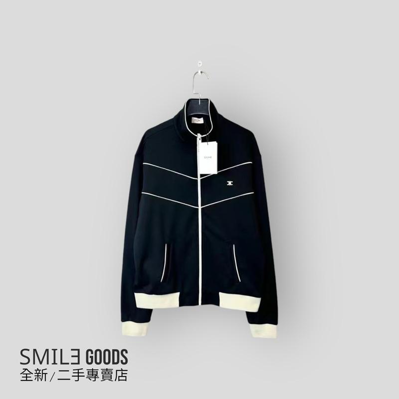 [SMILE] Celine 黑色凱旋門logo拉鍊運動校服外套